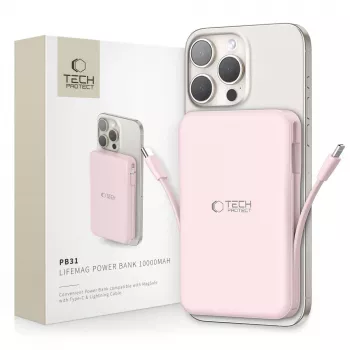 TECH-PROTECT PB31 LIFEMAG MagSafe powerbank 10000mAh pink