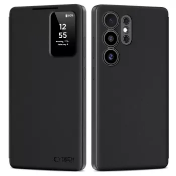 Tech-Protect Smart Wallet Case til Samsung Galaxy S25 Ultra, sort mat