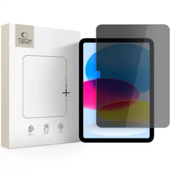 Tech-Protect Glass Spy+ privatlivsskærmbeskyttelse til Apple iPad 10,9 inch (10. generation 2022) / 11 inch (2025) - hærdet glas, 2-vejs privatliv, 9H-hårdhed, 0,3 mm, oleofob belægning, boblefri, transparent