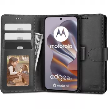 Tech-Protect Wallet Cover til Motorola Edge 50 Neo sort