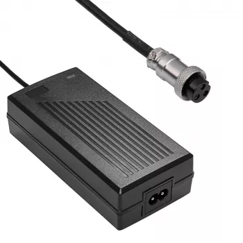 Akyga AK-EV-18 Oplader til 36V (10S) Li-Ion Batterier (E-Bike / Scooter), 42 V / 2 A, 84 W, GX16 12 mm Stik