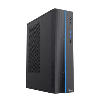 Akyga AK-302-01BL SFF PC Case, Micro ATX / Mini ITX, USB-C + 2x USB 3.0 + USB 2.0, No PSU, Black