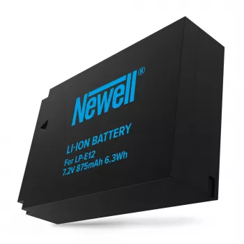Newell erstatningsbatteri til Canon LP-E12, 875mAh, 7,2V Li-Ion