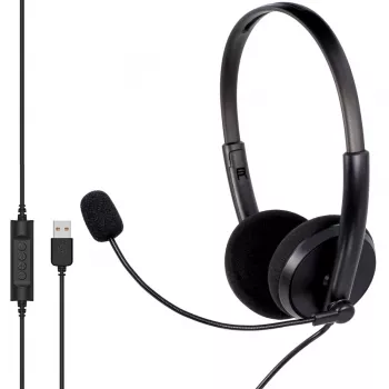 MOZOS MTX1091ECO Kablet On-Ear Headset med Mikrofon USB-A