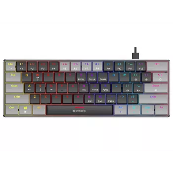 Tracer GameZone Keylo 61 Kablet Mekanisk Gaming Tastatur, 60% Layout, Outemu Red Switches, RGB Baggrundsbelysning, Graphite