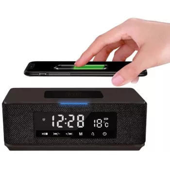 Platinet PMGQ15B - 10W Trådløs Bærbar Stereohøjttaler - sort - LCD-Display