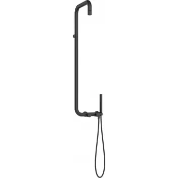 DEANTE regnbruser med armatur, matsort, 250 mm regnhoved, etgrebsmikser