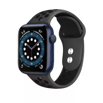 Crong Duo Sport - armbånd til Apple Watch 42/44/45/49 mm (grå/sort)