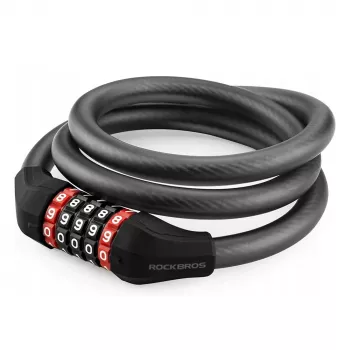Rockbros RKS507-1BK kombinationskabellås 1,8 m sort