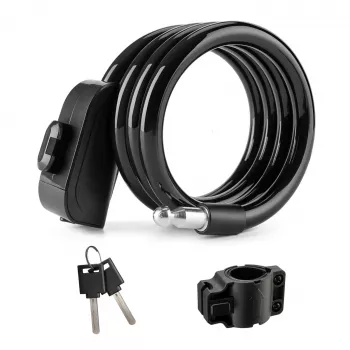 ROCKBROS cykelkabellås RKS515-BK 1,1 m sort