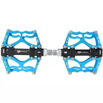 ROCKBROS JT201012LBL blå aluminiumslegerings-platformpedaler 9/16 inch Cr-Mo-aksel, forseglede lejer, par