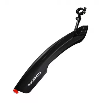 ROCKBROS DNB8001BK cykelskærm bag med rødt LED-lys - sort