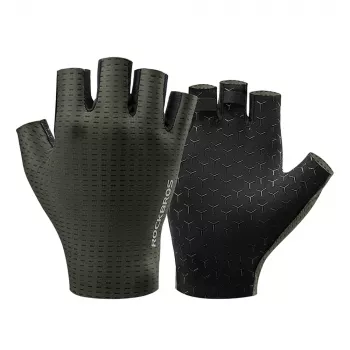 ROCKBROS Åndbare kortfinger-cykelhandsker, størrelse M, grøn