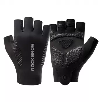 ROCKBROS Cykelhandsker Kortfinger Forår/Sommer/Efterår XXL sort