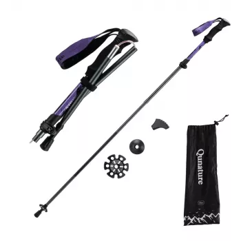 Qunature Nordic Walking-stav aluminium 110-130 cm 1 stk. - lilla
