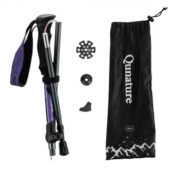 Qunature Nordic Walking-stav aluminium 110-130 cm 1 stk. - lilla