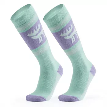 Qunature skisokker 037202 størrelse 43-48 (L/XL) lilla-grøn
