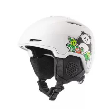 Qunature børne ski- og snowboardhjelm Panda 54-58 cm hvid
