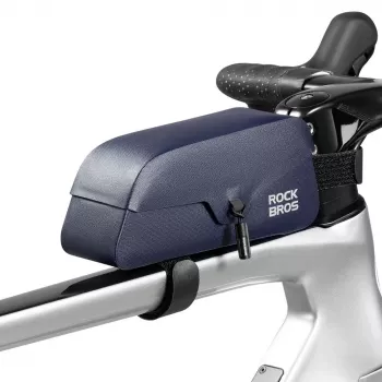 ROCKBROS cykelrammetaske 0,9 L vandtæt magnetlukning blå