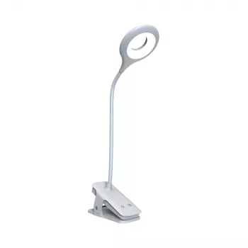 WOZINSKY Mini Wireless LED-læselampe med clip og USB-C-kabel - hvid