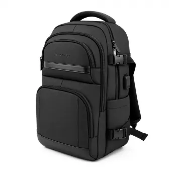 Wozinsky WPW-20L rejerygsæk med laptoprum op til 15 inch, 40x20x25 cm, håndbagage, 20L - sort