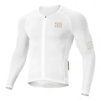 ROCKBROS YDCX008 Diamond langærmet cykeltrøje XL hvid