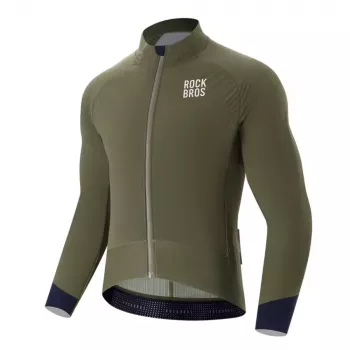 ROCKBROS YDWT014 vinterfleece to-lags cykeljakke størrelse M grøn