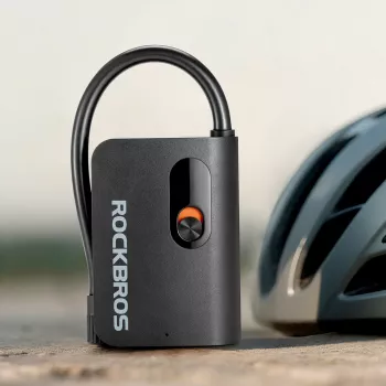 ROCKBROS L1 mini bærbar elektrisk luftpumpe 70 PSI kompressor slangelængde 200 mm Schrader - sort