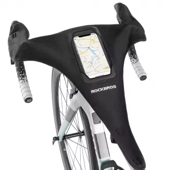 ROCKBROS D78 Bicycle Sweat Guard with Phone Pocket and Touchscreen Window - Black