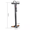 ROCKBROS standpumpe GP6532B med manometer - sort/orange