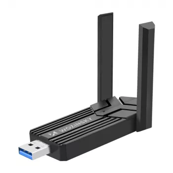 Wozinsky WAX-1800 Dual-Band Trådløs USB 3.0 WiFi 6 Adapter - sort