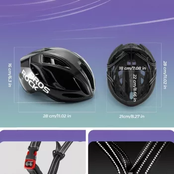 ROCKBROS TS-42 Let cykelhjelm 58-62 cm sort