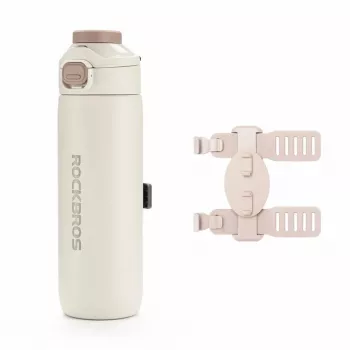 ROCKBROS Thermal Cycling Bottle S550H-1 with Magnetic Strap, Beige, 550 ml