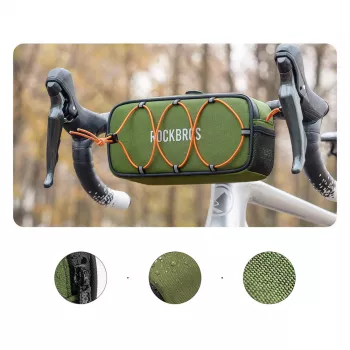 Rockbros TL001 ROAD TO SKY styrtaske 1,9L vandtæt – grøn