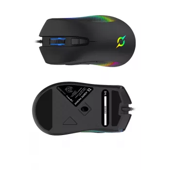 AQIRYS Phoenix kablet RGB-gaming-mus, 12000 DPI, sort