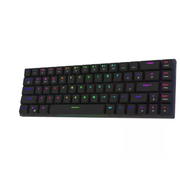 AQIRYS Agena 65% Low-Profile trådløst mekanisk tastatur, Gateron Red Switches, sort
