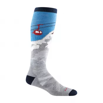 Darn Tough Heady Yeti OTC Midweight with Cushion merinouldsokker - grå, størrelse L