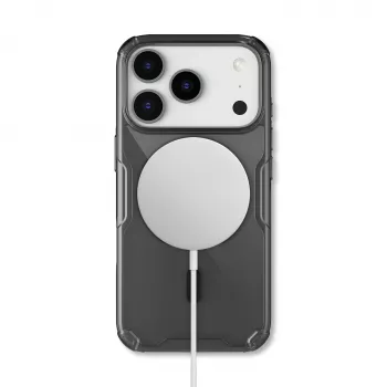 Nillkin Nature TPU Pro Magnetic Case til iPhone 17 Pro - halvtransparent sort