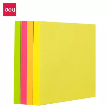 Deli Stick Up selvklæbende noter EA03003 400 ark blandede farver 76x76 mm