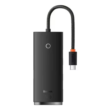 Baseus Lite Series USB-C-hub-adapter 4x USB 3.0 25cm sort