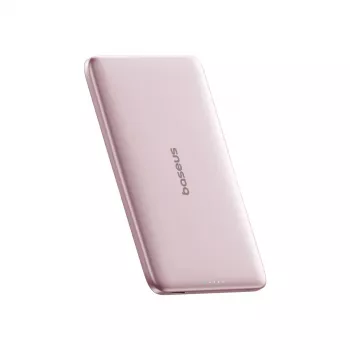 Baseus PicoGo AM41 powerbank 5000mAh 20W ultra-slim MagSafe-kompatibel med Baseus Simple USB-C-kabel 60W 30cm - pink