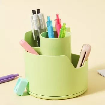 Deli LonGreen penneholder limegrøn 12x12x11cm