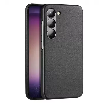 Dux Ducis Grit Cover til Samsung Galaxy S23+ - Elegant bagside i kunstlæder - sort