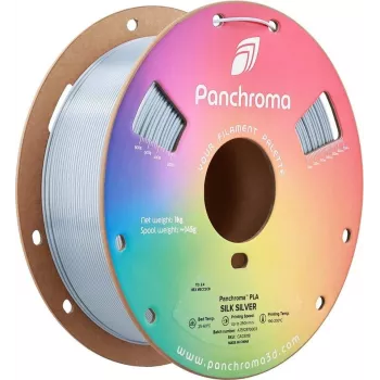 Polymaker Panchroma PLA Silk 3D Printer Filament, 1.75 mm, 1 kg, Silver