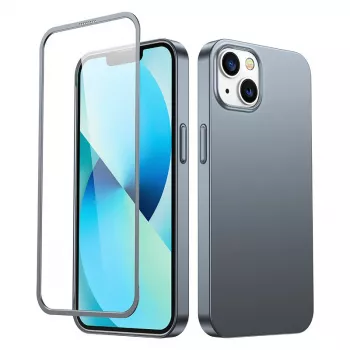 Joyroom 360 Full Case til iPhone 13, for- og bagside + hærdet glassbeskyttelse, Tarnish Grey (JR-BP927)