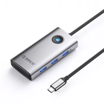 ORICO PW11 USB-C dockingstation 6-i-1, 3x USB-A 3.0, 1x USB-C 3.0, 1x USB-C PD 100W, 1x HDMI 4K 30Hz, grå