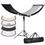 K&F Concept U-formet 4-i-1 buet reflektor 180x60cm med lysstativ og bæretaske