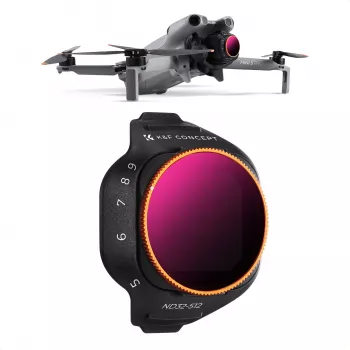 K&F variabelt ND-filter ND32-ND512 til DJI Mini 5 Pro drone, AGC-glas, KF02.0004