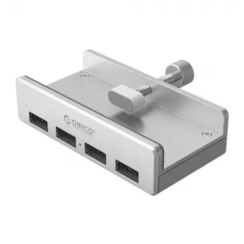 ORICO MH4PU Clamp-on USB-hub 4x USB-A 3.0 - sølv