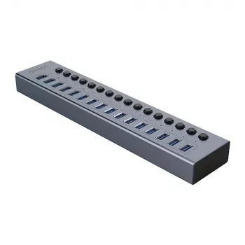 ORICO BT2U3-16AB 16-port USB 3.0-hub med individuelle kontakter - grå